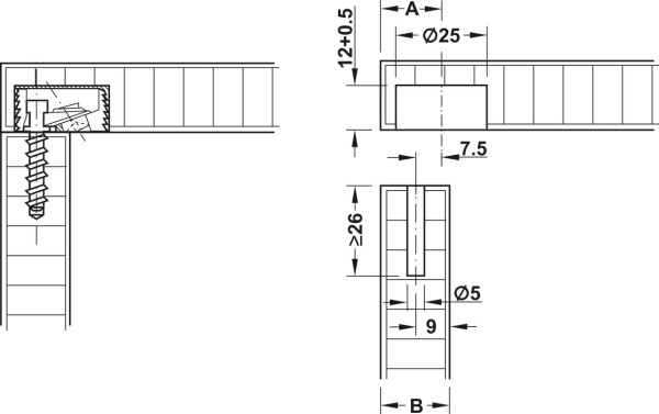 Корпус стяжки эксцентриковой Tofix 25.7 мм, цвет белый